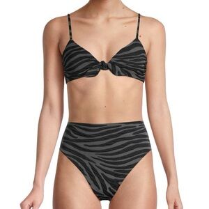 Mara Hoffman Black Zebra Bikini Sz S